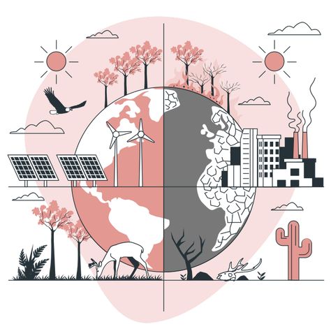 Climate Changing Illustration, Climate Illustration, Environmental Economics, Climatic Change, Broken Planet, Dog Design Art, Climate Adaptation, Human Environment, Create A Story