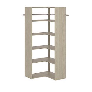 Closet Systems | Ashley Furniture HomeStore Closet Storage Solutions, Corner Closet Organizer, Wood Closet Systems, Corner Closet, Wood Closet, Storage Solutions Closet, Closet Kits, Closet Shoe Storage, Closet Organizing Systems