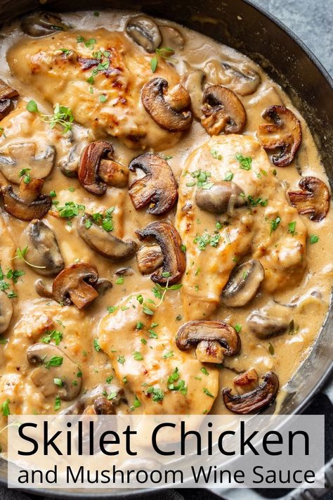 Chicken Skillet Meals, Hashbrown Skillet, Wine Sauce Recipes, Wine Sauce Chicken, Skillet Smores, Skillet Biscuits, Recipes Gnocchi, Caserole Recipes, Lasagna Skillet