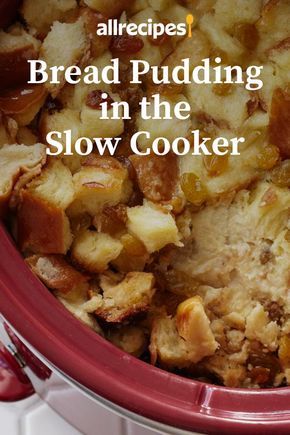 Crockpot Bread Pudding, Bread Pudding Recipe Crockpot, Crock Pot Bread Pudding, Slow Cooker Cake Recipes, Slow Cooker Bread Pudding, Crockpot Bread, Bread Pudding Recipes, Best Bread Pudding, Eggy Bread