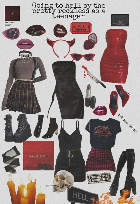 Demoncore Aesthetic Outfits, Vampy Aesthetic Outfit, Demoncore Outfits, Devilcore Outfits, Devilcore Aesthetic Outfit, Aries Outfits, Mood Clothes, Under Your Spell, Downtown Outfits