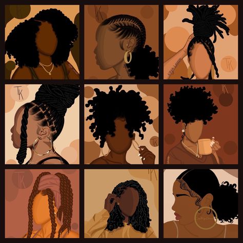 Hairstyle Wallpaper, Melanin Aesthetic, Hairstyle For Black Women, Bookmark Art, Image Princesse Disney, Black Woman Artwork, Natural Hair Art, Natural Hairstyle, Chocolate Art