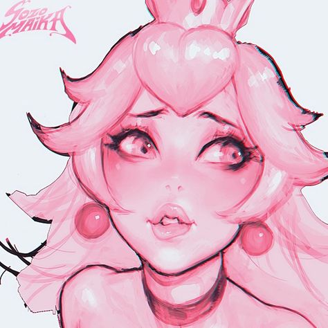 SOZOMAIKA on Instagram: “I had some fun doing lewd expression practices with Princess peach for my Patreon! Was inspired by @sasatseng. Peaches lips are so fun to…” Princess Peach Lips, Semi Realism, Peach Lips, Guilty Gear, See Me, Iconic Characters, Have Some Fun, Peaches, Super Mario