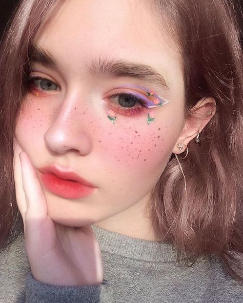 Childish Makeup, Kawaii Makeup, Face Art Makeup, Pinterest Makeup, Fancy Makeup, Cute Makeup Looks, Makeup Eyes, Creative Makeup Looks, Eyes Makeup