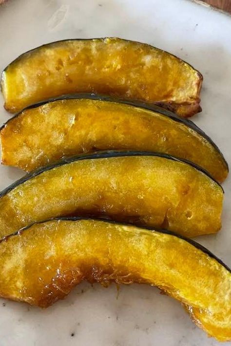 Air Fryer Candied Acorn Squash Slices Acorn Squash Air Fryer, Squash Air Fryer, Acorn Squash Slices, Acorn Squash, Air Fryer Recipes, Air Fryer, Seeds, Tray