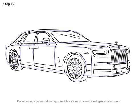 Rolls Royce Sketch, Rolls Royce Drawing, Ricky Fort, Bentley Truck, Rolls Royce Images, Ms Doni, Rr Car, Phantom Car, Car Drawing Easy