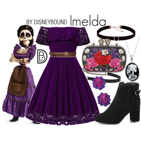 Imelda by leslieakay on Polyvore featuring polyvore, fashion, style, Alexander McQueen, Sabbadini, Astrid & Miyu, Bling Jewelry, STELLA McCARTNEY, clothing and disney Pixar Outfits Disney, Coco Disneybound, Coco Party, Disney Character Outfits, Disney Bound Outfits Casual, Disney Dapper Day, Disney Trip Outfits, Pixar Coco, Disney Dress Up