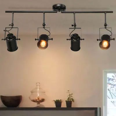 Pendant Lights | Find Great Ceiling Lighting Deals Shopping at Overstock Modern Spot Lights, Industrial Track Lighting, Modern Track Lighting, Track Lighting Kitchen, Modern Kitchen Lighting, Home Gym Garage, Track Lighting Kits, Black Ceiling Lighting, Beadboard Ceiling