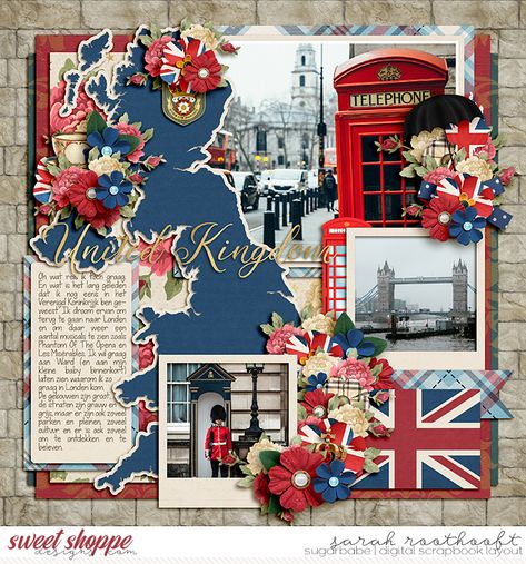 England Scrapbook, London Scrapbook, Scrapbooking Layouts Travel, Travel Scrapbook Pages, Digi Scrapbooking, Digital Scrapbooking Layouts, Digi Scrap, Scrapbook Page Layouts, Les Miserables