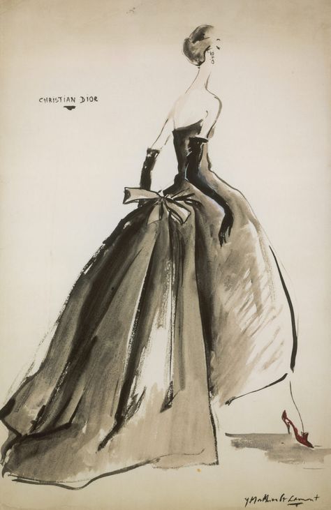 Musée Yves Saint Laurent Paris Dior Sketches, Saint Laurent Aesthetic, Vintage Fashion Sketches, Fashion Sketchbook Inspiration, Yves Saint Laurent Paris, Yves Saint Laurent Couture, Model Sketch, Dior Collection, Fashion Illustration Vintage