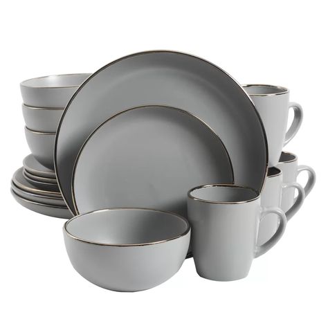 Gracie Oaks Shila 16 Piece Dinnerware Set, Service for 4 & Reviews | Wayfair Dish Collection, Homemade Meals, Stoneware Dinnerware Sets, Stoneware Dinnerware, Meeting Place, Stoneware Ceramics, Dessert Plates, Beautiful Dishes, Surface Area