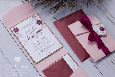 Wedding Invitations Light Pink, Burgundy Invitations, Wording Ideas, Luxury Weddings Reception, Light Pink Wedding, Pink And Burgundy, Luxury Invitation, Pink Wedding Invitations, Wedding Elegant