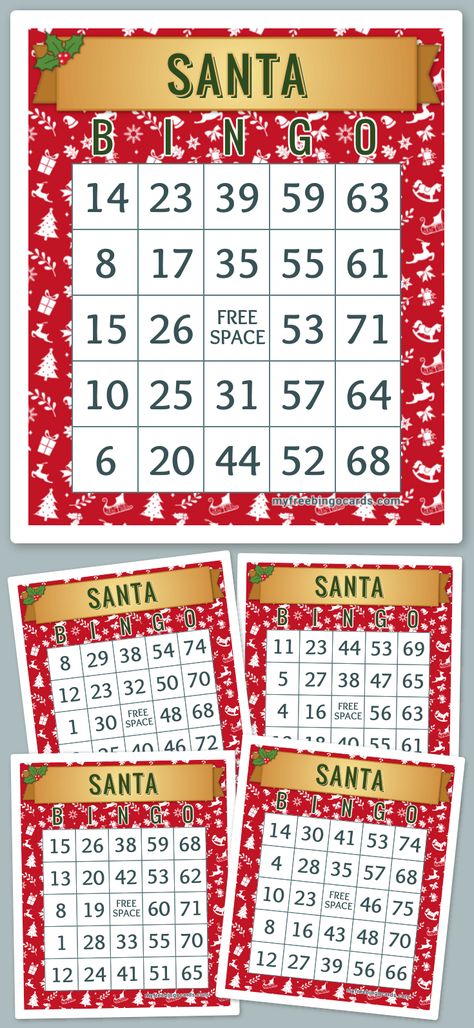 Santa Bingo, Bingo Printable Free, Printable Christmas Bingo Cards, Christmas Bingo Printable, Christmas Bingo Cards, Printable Christmas Games, Christmas Bingo, Christmas Games For Family, Your Cards