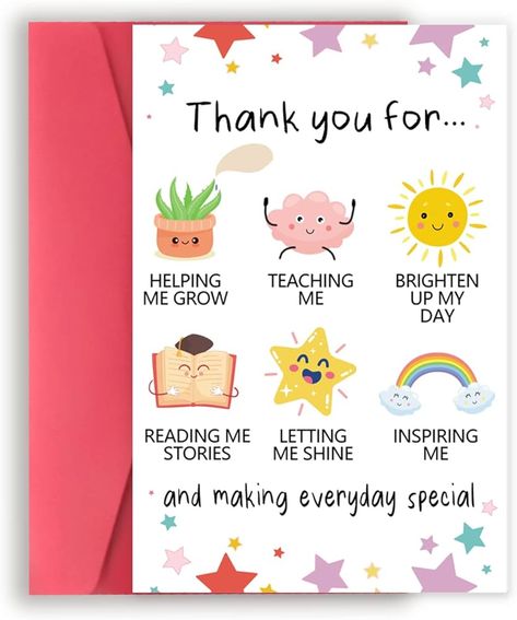 Amazon.com: YiKaLus Cute Thank You Card for Teachers, Great Teacher Appreciation Gifts for Men Women, Thank You for Helping Me Grow Card, Best Teacher Appreciation Gift Ideas from Students, End of Term Gift : Electronics Teacher Appreciation Thank You Cards, Diy Thank You Gifts For Teachers, Thank You Gift Teacher, Teacher Birthday Card From Students, Thank You For, Thank You For Helping Me Grow Teacher, Goodbye Cards For Teachers, Teacher Appreciation Cards From Kids, Thank You For Helping Me Grow