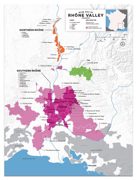 Guide to Cotes du Rhone Wine and Châteauneuf-du-Pape Wine Region Map, Fruity Wine, Wine Folly, Dessert Wine, Wine Map, Italy Wine, Spanish Wine, Types Of Wine, Label Maker