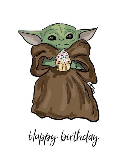 Grogu Happy Birthday, Happy Birthday From Baby, Yoda Happy Birthday, Happy Birthday Snoopy Images, Star Wars Happy Birthday, Happy Birthday Illustration, First Birthday Boy, Happy Birthday Art, Birthday Clips