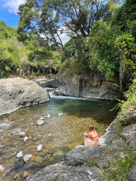 River, swimming hole, clear water, summer, rocks, rock jumping, swimming, summer outfit inspo, white wash water River Swimming Outfit, River Outfits Summer, Rock Jumping, Miscellaneous Aesthetic, River Swimming, Summer Rocks, River Outfit, Summer Moodboard, Rock River