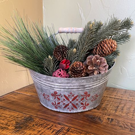 Christmas bucket decor