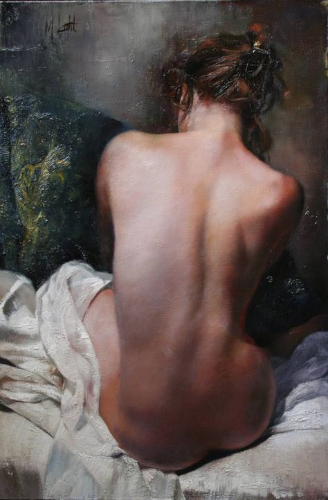 Mara Light | Saatchi Art Painting Competition, Back Painting, Female Art Painting, 영감을 주는 캐릭터, Life Drawing, Figure Painting, Figurative Art, Painting Inspiration, Aesthetic Art