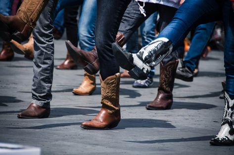 Line Dancing Lessons, Texas Culture, Dancing Outfits, Cotton Eyed Joe, Boot Scootin Boogie, Country Line Dancing, Dancesport Dresses, Country Line, Barn Dance