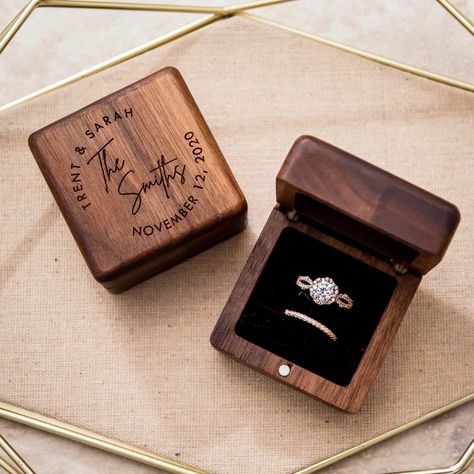 Wedding Giveaways: FREE Giveaways 2023 | New Every Week! :) Cincin Diy, Ring Pillow Alternatives, Wedding Ring Bearer Boxes, Personalized Ring Box, Proposal Ring Box, Wood Ring Box, Ring Bearer Box, Wooden Ring Box, Ring Boxes