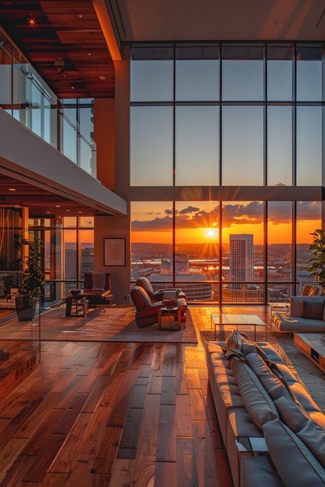 Sunset Apartment, Penthouse Aesthetic, Luxury Apartments Interior, Nyc Interior Design, Fashion Chinese, Downtown Boston, Luxury Beach House, Dream Life House, Work Space Decor