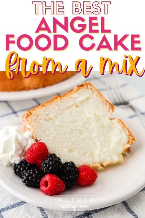 How to Make the Best Angel Food Cake from a Mix Angel Food Cake Box Mix Recipes, Sour Cream Angel Food Cake Recipe, Sugar Free Angel Food Cake Recipe, Easy Angel Food Cake, Best Angel Food Cake, Angel Food Cake Mix, Cake Mix Recipe, Angel Food Cake Mix Recipes, Leftover Cake