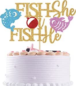 Fishing Themed Gender Reveal, Fishing Gender Reveal, Fishing Cake Topper, Themed Gender Reveal, Fishing Cake, Baby Shower Fishing, Gender Reveal Cake Topper, Fishing Bobber, Baby Fish