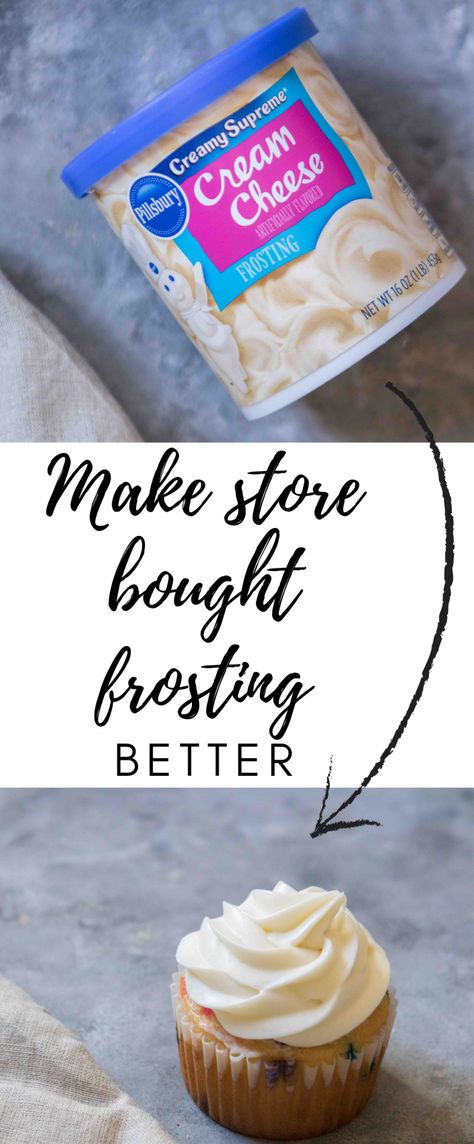 7 secrets to make store bought frosting better - Lifestyle of a Foodie Store Icing Taste Homemade, How To Make Frosting Taste Homemade, How To Make Store Frosting Taste Better, How To Make Bought Icing Taste Homemade, Frosting A Cake With Store Bought Icing, Fixing Store Bought Frosting, Frosting Recipes For Decorating, How To Make Store Bought Icing Taste Homemade, How To Make Canned Icing Taste Homemade