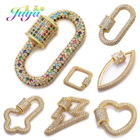 Juya DIY Punk Jewelry Making Supplies Handmade 7 Styles Copper Material Screw Clasps Pendants Accessories For Necklace Hand made|Jewelry Findings & Components|Jewelry & Accessories - AliExpress Diy Jewelry Clasp, Handmade Jewelry Findings, Designer Costume Jewelry, Punk Jewelry, Jewelry Clasps, Copper Material, Cheap Jewelry, Hand Made Jewelry, Quality Jewelry