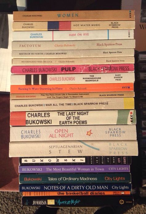 Bukowski Bukowski Books, Charles Bukowski Books, Book Pile, Book Texture, 100 Books To Read, Beloved Book, Unread Books, Recommended Books To Read, Inspirational Books To Read