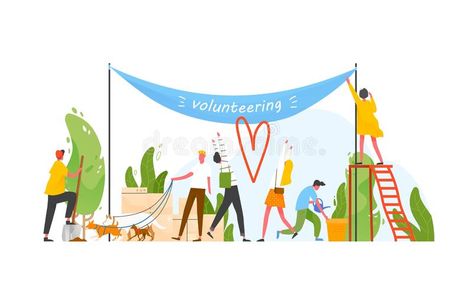 Group of people taking part in volunteer organization or movement, volunteering #Sponsored , #Affiliate, #sponsored, #people, #movement, #volunteering, #part Activities Illustration, Wild Animals Vector, Walking Dogs, People Group, Family Vector, Watering Plants, Volunteer Organization, Wix Templates, Charity Organizations