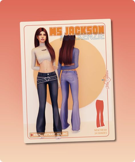 Sims 4 Clothing CC: Mackenzie Pants Sims 4 Low Waist, Low Rise Jeans With Belt, Sims 4 Low Rise Jeans, Sims 4 Cc Low Rise Jeans, Pants Sims 4 Cc, Sims4 Clothing, Golden Outfit, Jeans With Belt, Mod Jacket