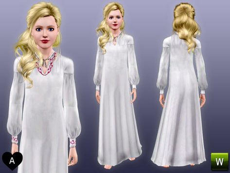 Medieval Nightwear, Sims 3 Medieval, Medieval Embroidery, Sims Medieval, Sims 3 Mods, The Sims 3, Female Clothing, The Sims Resource, Sims Resource