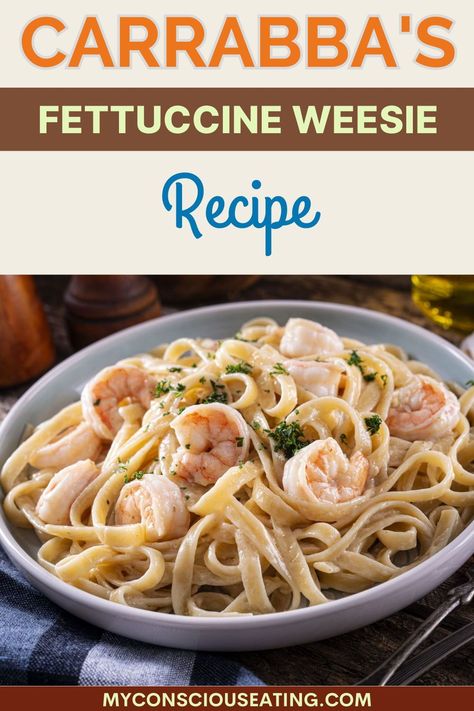 Carrabba’s Fettuccine Weesie fresh in light colored bowl Pasta Weesie Carrabas, Carba Nada Pasta Recipes, Pasta Weesie, Carrabas Recipes, Carrabbas Recipes, Clam Pasta, Scallop Pasta, Creamy Alfredo Sauce, Smoked Sausage Recipes