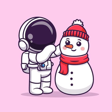 Spotify Background, Astronaut Images, Illustration Science, Snowman Cartoon, Astronaut Cartoon, Snowman Svg, Cartoon Astronaut, Cute Astronaut, Canvas Learning