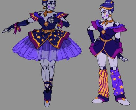 Fnaf Security Breach Inspired Outfits, Glamrock Oc Ideas, Ballora Redesign, Glamrock Ballora Fanart, Glam Rock Ballora, Stylized Ballora, Ballora Fnaf Fanart, Glamrock Ballora, Animatronic Oc