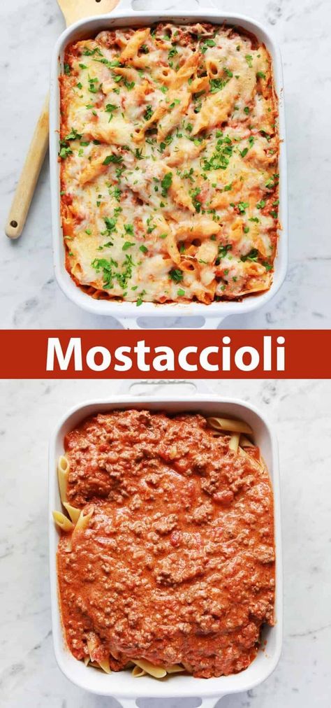 Mostaccioli - A Beautiful Mess Mostaccioli Recipe, Baked Mostaccioli, A Beautiful Mess, Beautiful Mess, Meal Planning, Baking