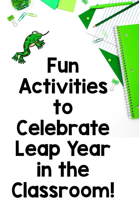 If you’re looking for fun Leap Year activities to do with your students this February 29, then look no further! We’ve got a variety of math, reading, and writing activities that you can do to make this leap year in the classroom extra special, while still teaching your core content and standards! Leap Year Classroom Activities, Leap Year School Activities, Leap Year Activities For Kindergarten, Leap Year Activities, Leap Day Activities For Kids, Leap Day Activities, Leap Year Activities For Kids, Activies For Kids, Substitute Teacher Resources