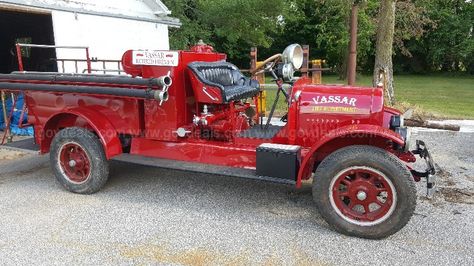 Cool, Classic Parade Fire Truck for Sale! Auction ends soon Wagon Into Fire Truck, Fire Truck Box Car, Fire Trucks For Sale, Tonka Fire Truck, Toy Fire Trucks, Custom Vehicles, Antique Fire Trucks, Truck For Sale, Many Many