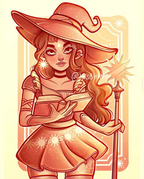 Food As People Art, Sun Witch Art, Sun Witch, Witch Cartoon, Steve Thompson, Winx Cosplay, W.i.t.c.h Fanart, Witchy Women, Witch Drawing