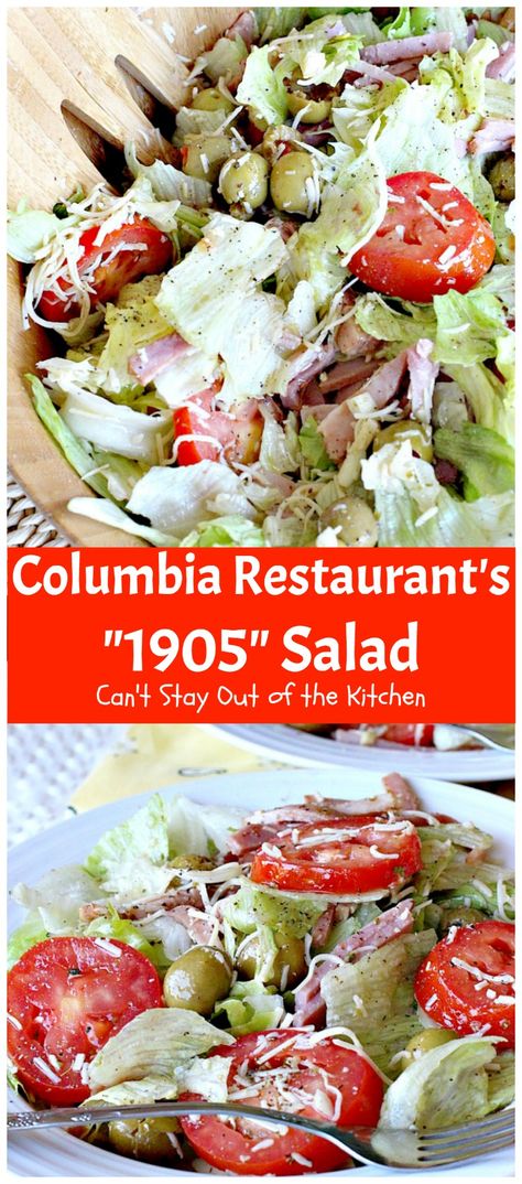 1905 Salad Recipe, 1905 Salad, Columbia Restaurant, Chef Boyardee, Salad Salad, Panera Bread, Fun Salads, Chopped Salad, Salad Bar