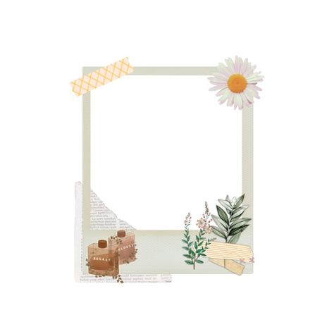 Aesthetic Polaroid Frame, Scrapbook Essentials, Polaroid Frame Aesthetic, Goodnotes 6, Aesthetic Frames, Aesthetic Frame, Frame Polaroid, Pc Holder, Foto Frame