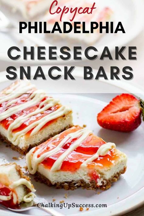 Philadelphia Snack Bars, Best Dessert Bars, Cream Cheese Snacks, Snack Bar Recipes, Philadelphia Cheesecake, Philadelphia Recipes, The Best Dessert, Homemade Cheesecake, Snack Bars