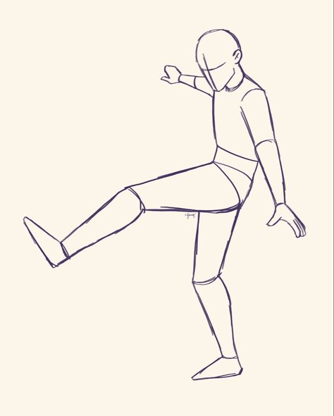 Drawing of figure balancing Balancing Poses Drawing, Stomping Pose Drawing, Balancing Pose Reference, Chasing Pose Reference, Person Holding Ball Reference, Leaning On A Railing Pose, Baseball Drawing Reference, Artfight Template, Fingerguns Drawing Pose