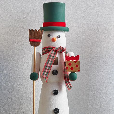 Holiday_Magic_Wood_Snowman_Nutcracker Snowman Nutcracker, Magic Wood, Wood Snowman, Holiday Magic, Cute Snowman, Nutcracker, On Display, Christmas Crafts, Craft Ideas