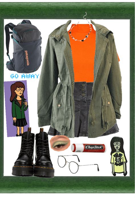 Daria Outfit Ideas, Daria Costume Halloween, Daria Morgendorffer Costume, Daria Outfit Aesthetic, Daria Halloween Costume, Daria Inspired Outfits, Daria Morgendorffer Aesthetic, Brown Hair Costume Ideas, Daria Outfit