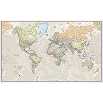 National Geographic World Classic Political Wall Map - 43.5 x 30.5 inches - Art Quality Print: Amazon.ca: Home & Kitchen Giant World Map, World Travel Map, World Map Mural, Pushpin Travel Map, Map Murals, Antique World Map, World Map Poster, Push Pin Map, Copper Frame