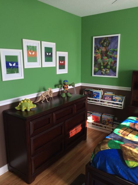 Ninja turtle room Ninja Turtles Room Decor, Ninja Turtle Room Ideas Bedrooms, Ninja Turtle Bedroom Ideas Boy Rooms, Ninja Turtle Bedroom Ideas, Ninja Turtle Room Ideas, Turtle Bedroom Ideas, Ninja Turtles Room, Ninja Turtles Bedroom Ideas, Ninja Turtles Bedroom