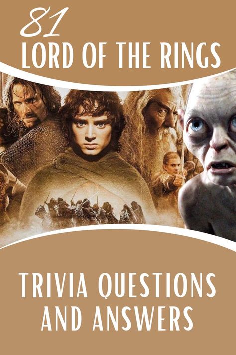 how much do you really know about Lord of the Rings? And how much do your friends claim they know too? Put yourself to the test with these 81 Lord of the Rings trivia questions and answers, and see who knows their Mordor from their Minas Tirith! Lord Of The Rings Scavenger Hunt, Lord Of The Rings Games, Lord Of The Rings Bridal Shower Ideas, Lord Of The Rings Party Games, Lotr Trivia, Lotr Garden, Lotr Recipes, Lord Of The Rings Christmas, Hobbit Feast